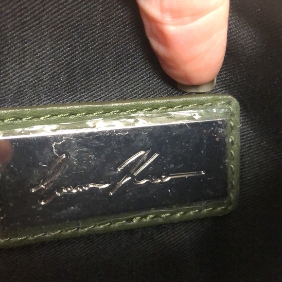 Emmaline Kuo green leather crossbody/clutch - Picture 8 of 16